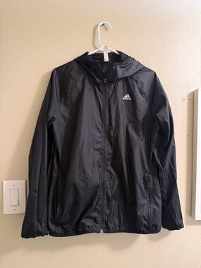 adidas Black Hooded Men’s Windbreaker Jacket